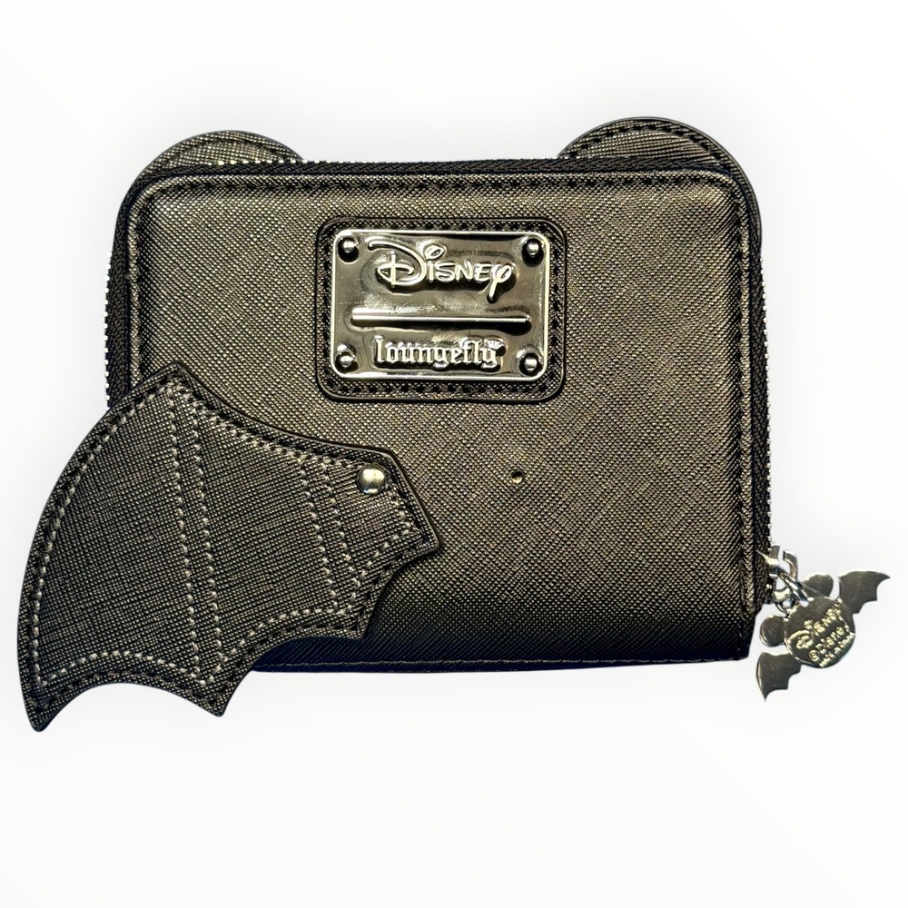 Disney Loungefly Mickey Mouse Vampire Bat Wing Zip-Around Wallet Missing Wing - Picture 5 of 6